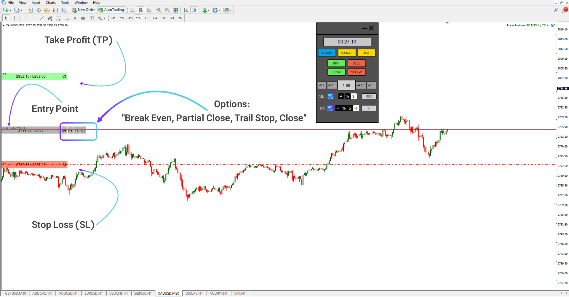 Trade Assist TF Expert for MetaTrader 4 Download [TFlab]