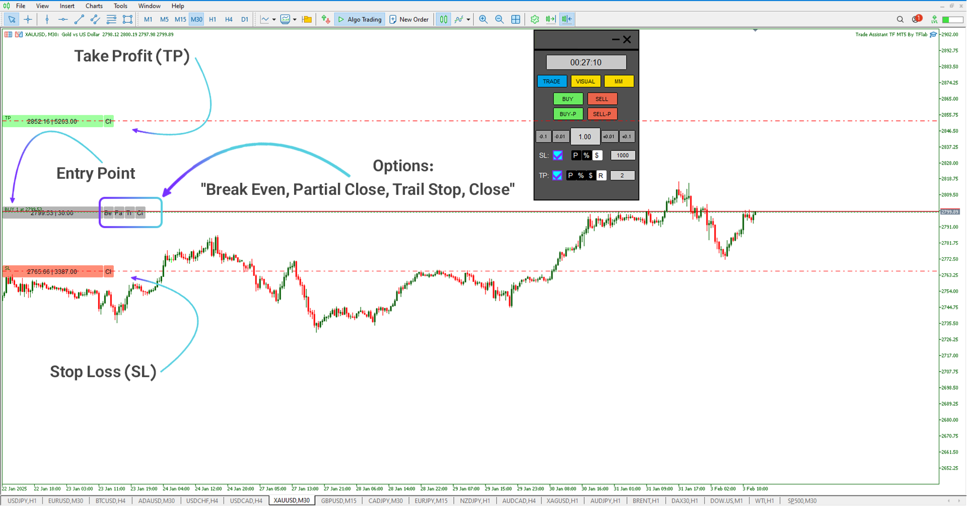 Trade Assist TF Expert for MetaTrader 5 Download [TFlab]
