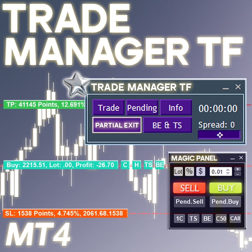 Trade Manager TF Expert MetaTrader 4 Download [TradingFinder]