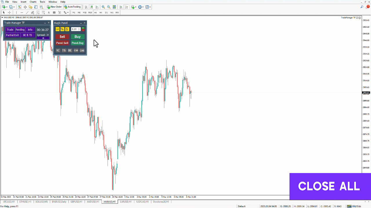 Trade Manager TF Expert MetaTrader 4 Download [TradingFinder]